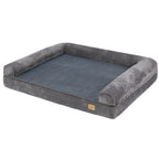 Extra-large orthopedic dog bed with raised edges and washable cover