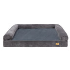 Extra-large orthopedic dog bed with raised edges and washable cover