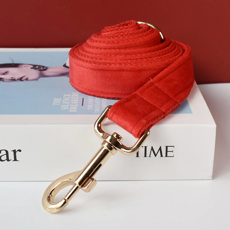 Personalisiertes rotes Samt-Hundehalsband