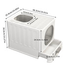 Katzentoilette XL mit hoher geschlossener Eingangsöffnung, spritzwassergeschützt