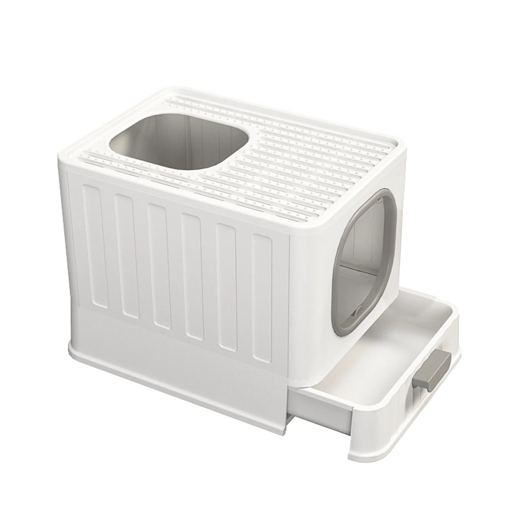 Katzentoilette XL mit hoher geschlossener Eingangsöffnung, spritzwassergeschützt