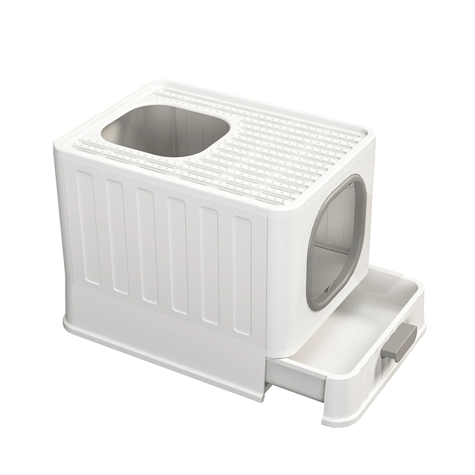 Katzentoilette XL mit hoher geschlossener Eingangsöffnung, spritzwassergeschützt