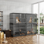 Cage Chien XL empilable Double-Level-Roulettes