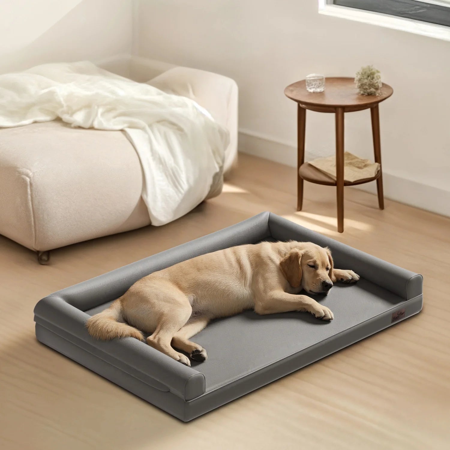 Lit Chien Canapé Cuir Mikrofaser M–2XL Rebords