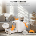 Katzentoilette XL mit hoher geschlossener Eingangsöffnung, spritzwassergeschützt