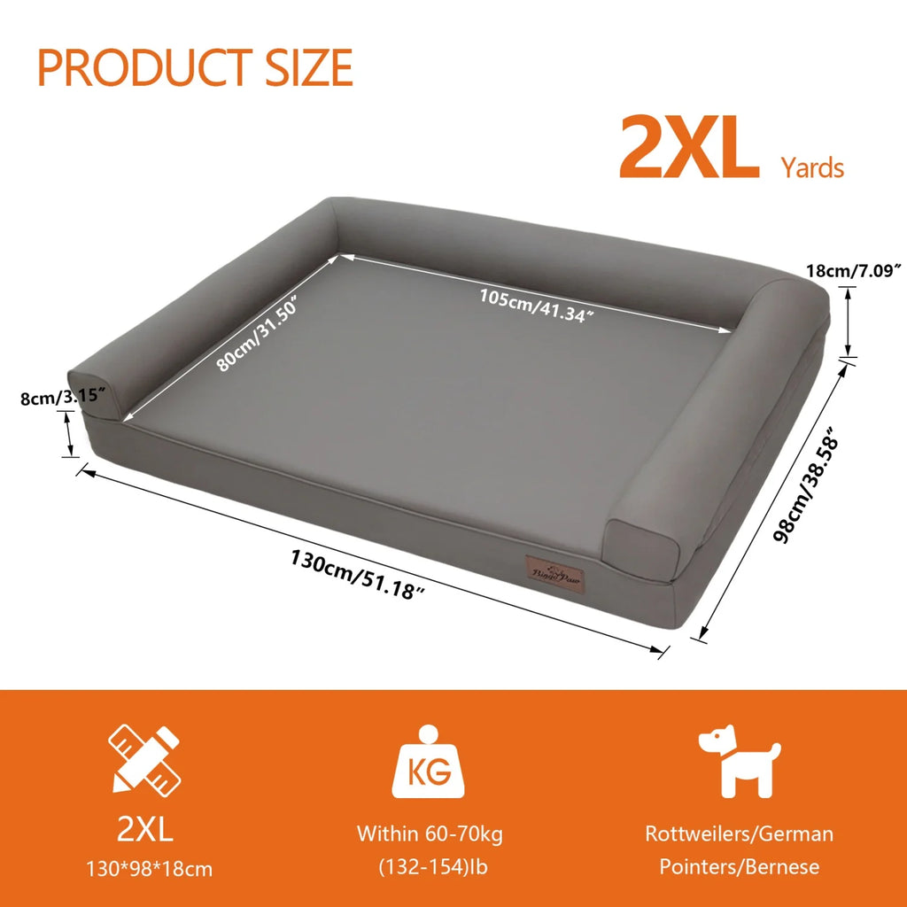 Lit Chien Canapé Cuir Mikrofaser M–2XL Rebords