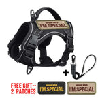 Taktisches Geschirr für kleine Hunde – Militärweste für Assistenzhunde mit vertikaler Griff und reflektierenden Streifen, für das Training im Freien.