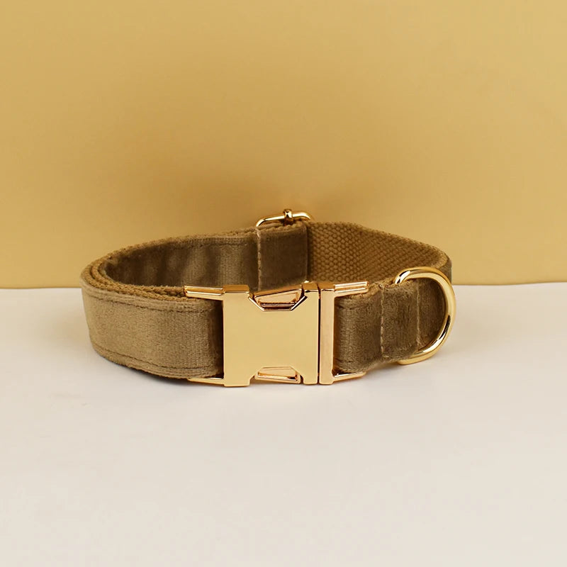Personalisiertes Samt-Hundehalsband