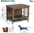 Cage Chien Meuble Design Wood 26 Pouces Table d'appoint