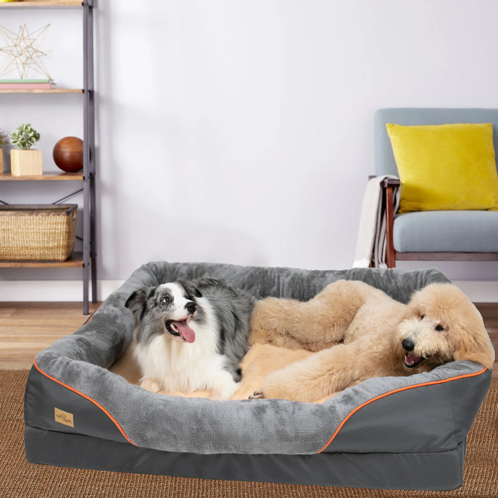 Large fleece dog bed, anti-allergy waterproof
