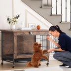 Cage Chien Meuble Design Wood 26 Pouces Table d'appoint