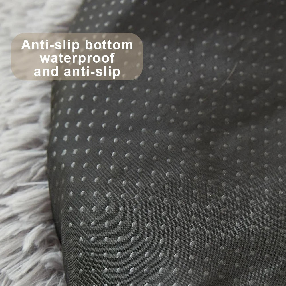 Plüsch-Bärenpfoten-Nestbett Winter S–XL Hund Katze