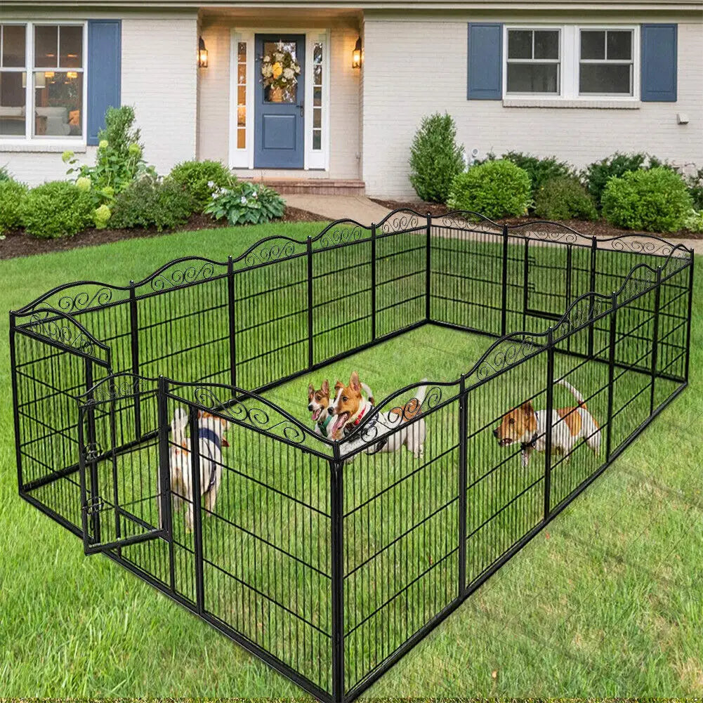 Modular dog enclosure – Large, secure indoor &amp; outdoor space