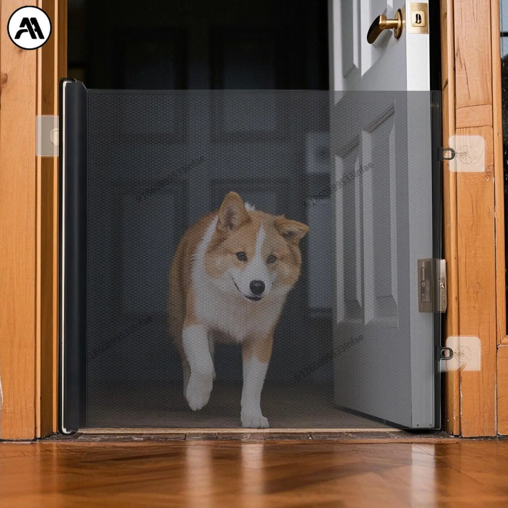 Retractable safety gate for dogs &amp; cats