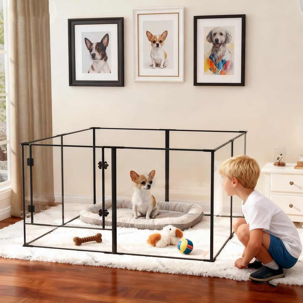 Designer indoor pet park – Safety, transparency &amp; elegance