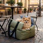 Secure car seat for dogs ≤10 kg with travel bag 