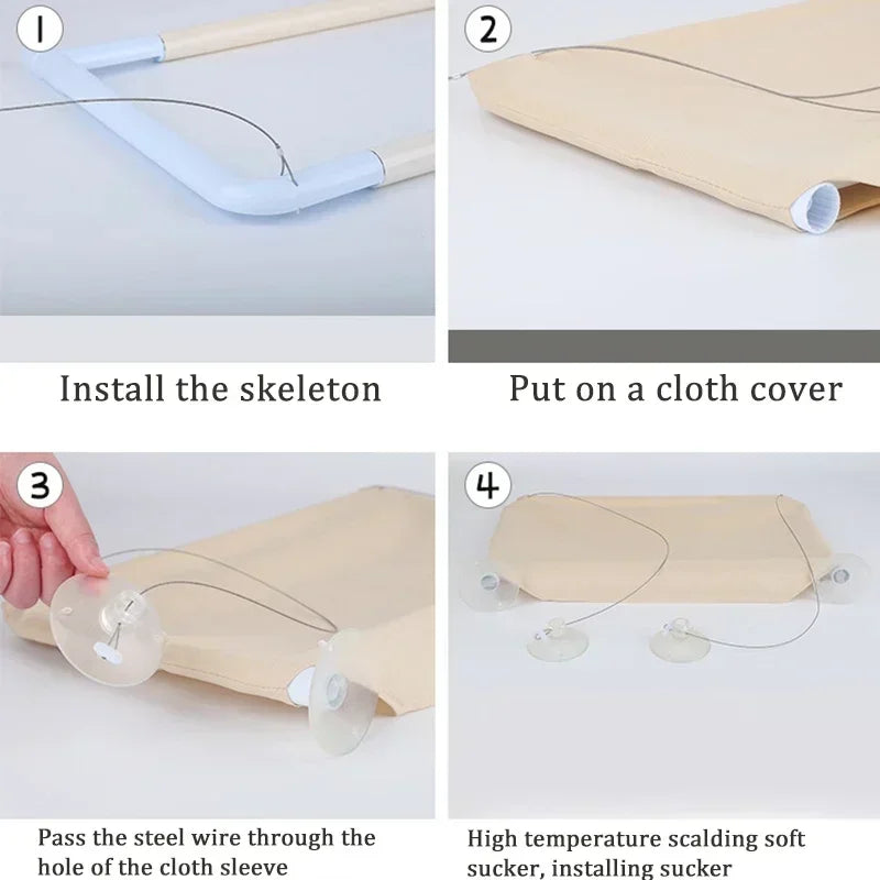 Hängende Katzenfensterhängematte mit 20 kg Tragkraft, sonnig