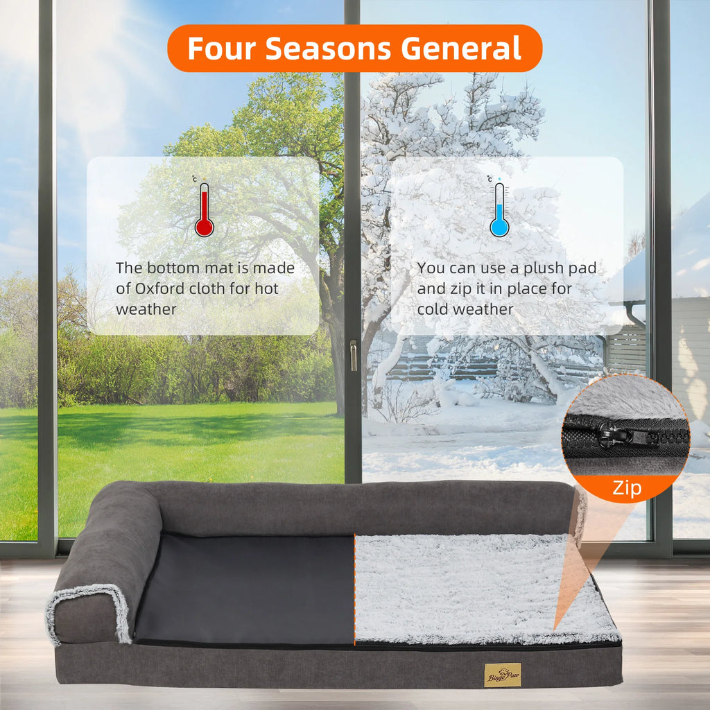 Panier chien L apaisant peluche amovible robust