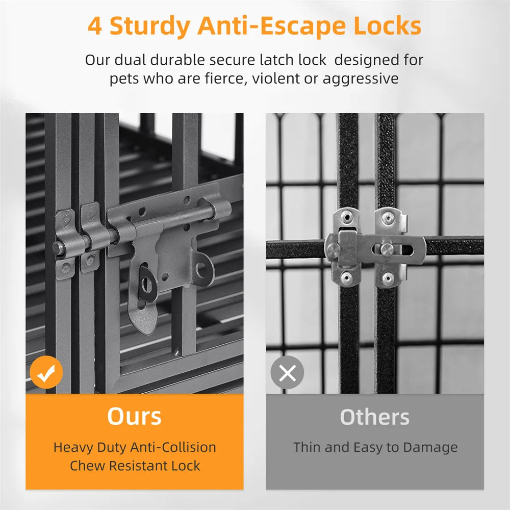 Cage Chien XL empilable Double-Level-Roulettes