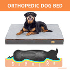 Large orthopedic dog bed with washable cover