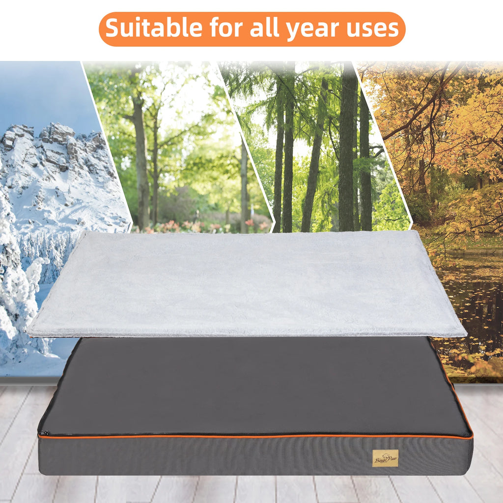 Large orthopedic dog bed with washable cover