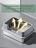 XL Katzenstreuschale aus Edelstahl