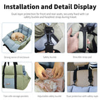 Secure car seat for dogs ≤10 kg with travel bag 