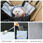 Secure car seat for dogs ≤10 kg with travel bag 