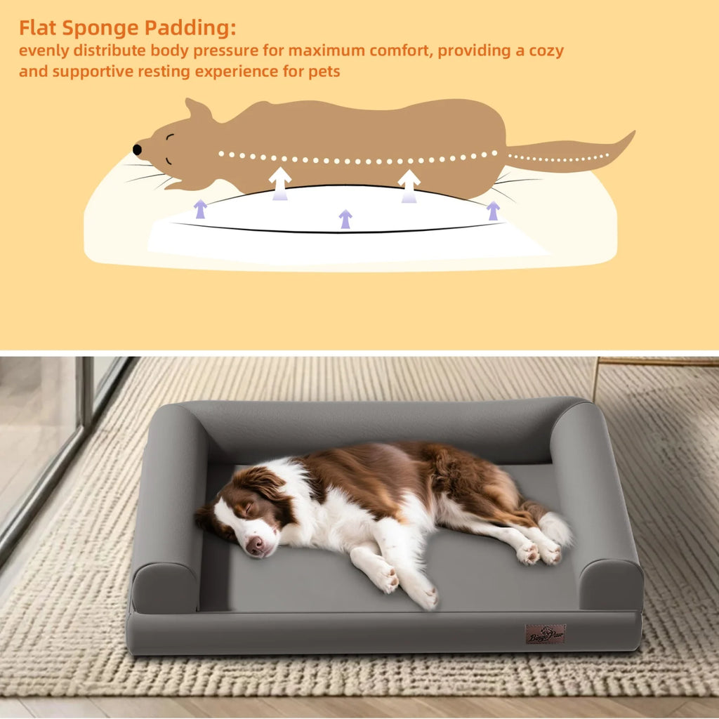 Lit Chien Canapé Cuir Mikrofaser M–2XL Rebords