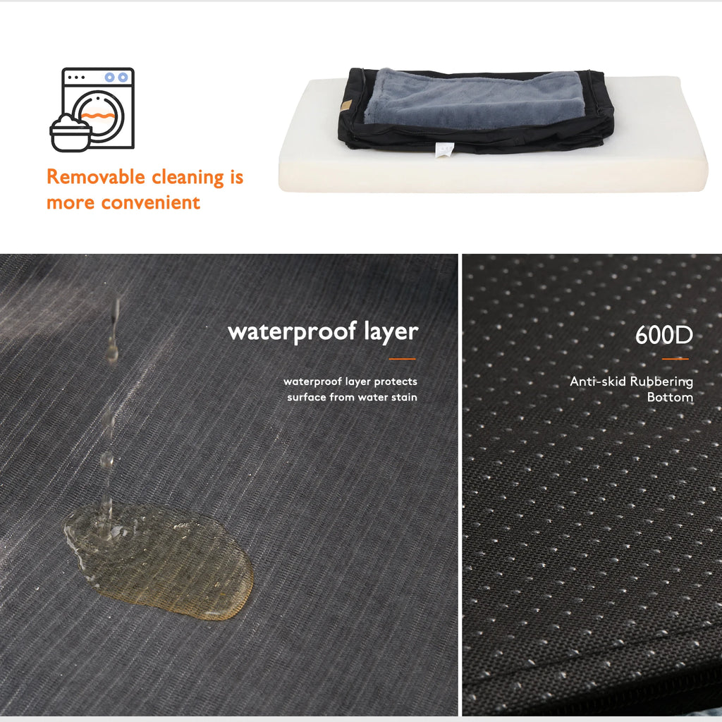 Großes, waschbares orthopädisches Hundebett aus Schaumstoff