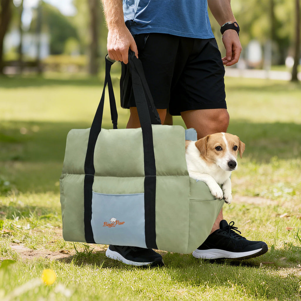 Secure car seat for dogs ≤10 kg with travel bag 