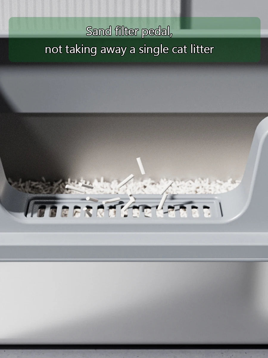 XL Katzenstreuschale aus Edelstahl