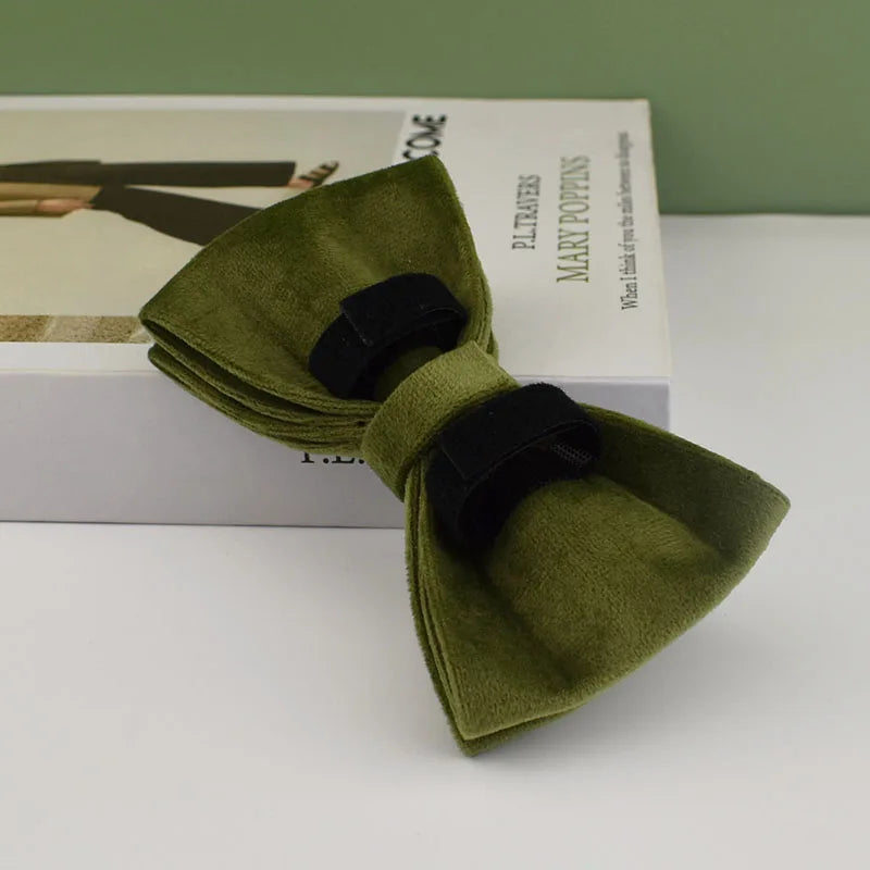 Personalized engraved green velvet dog collar