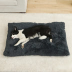 Soft, fluffy, long plush dog/cat bed for dogs and cats.