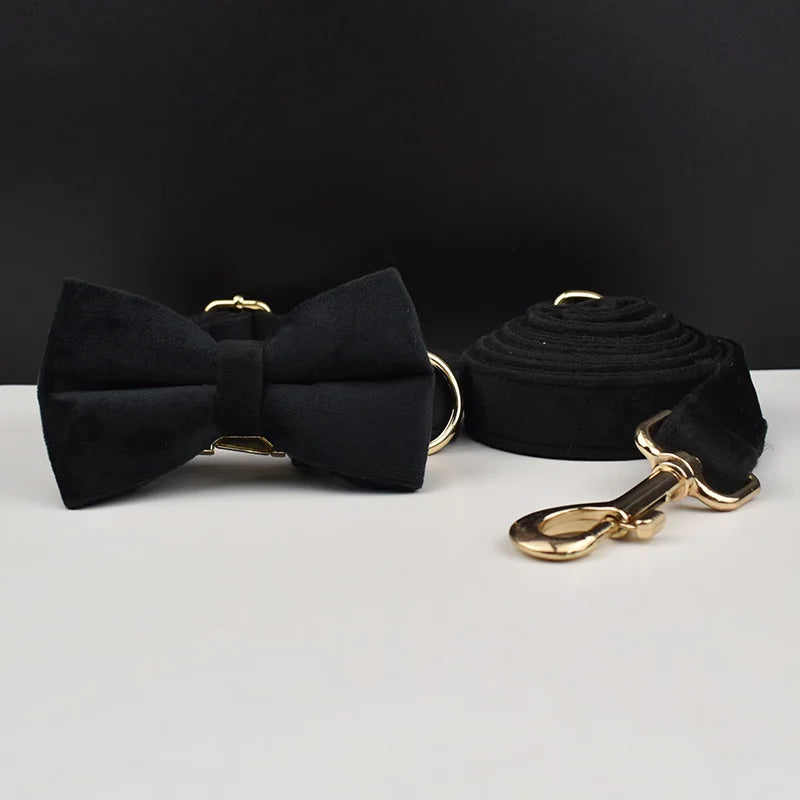 Personalized velvet dog collar
