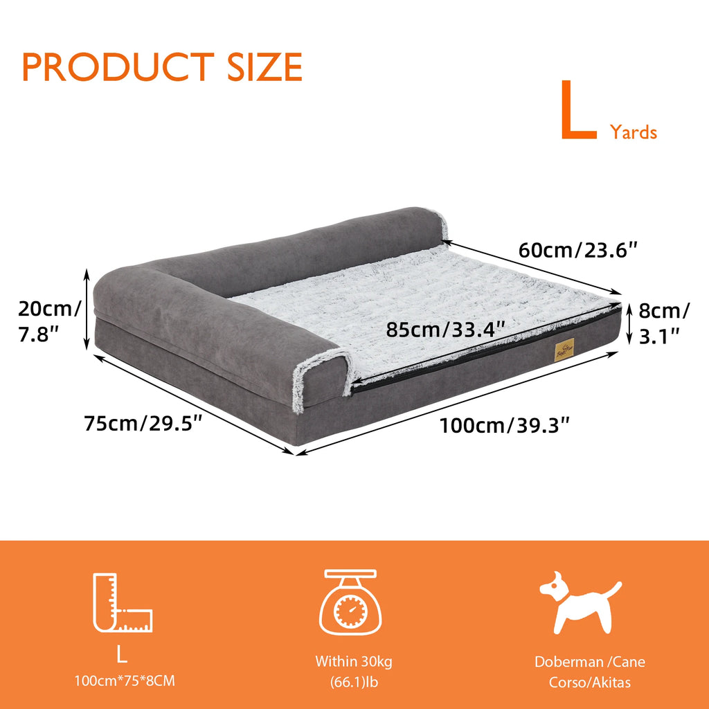 Panier chien L apaisant peluche amovible robust