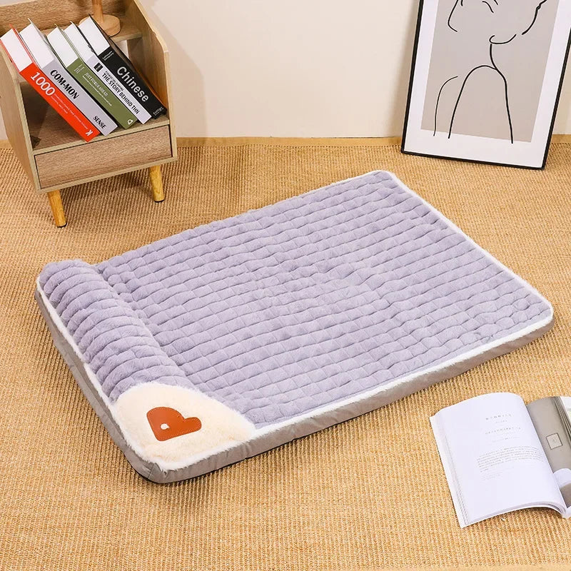 Dog sleeping mat, warm winter mattress, removable and washable kennel mattress, pet supplies, bed for large dogs.