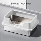 XL Katzenstreuschale aus Edelstahl