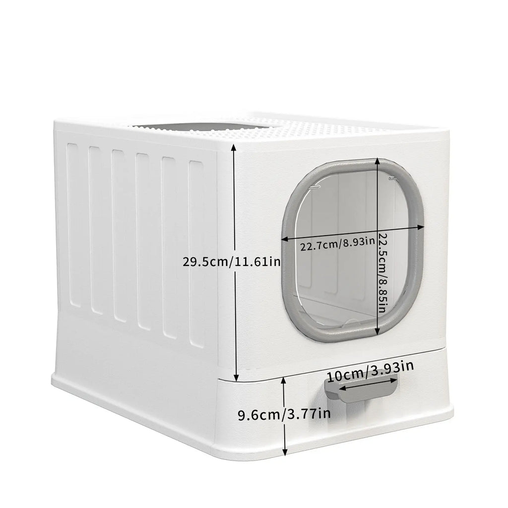 Katzentoilette XL mit hoher geschlossener Eingangsöffnung, spritzwassergeschützt