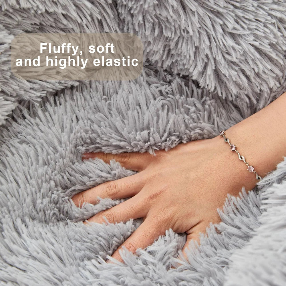 Lit Chien Peluche Patte d'ours Hiver S–XL