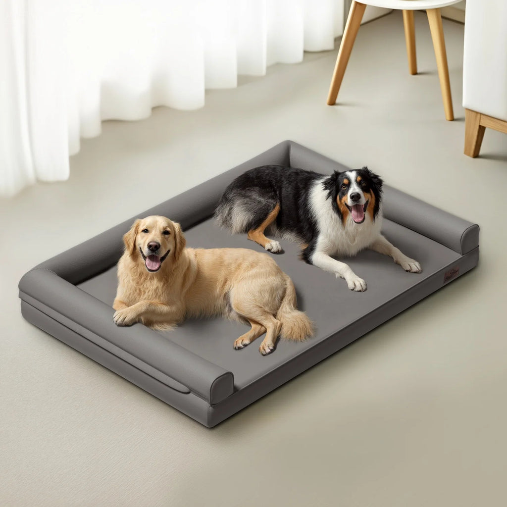Lit Chien Canapé Cuir Mikrofaser M–2XL Rebords
