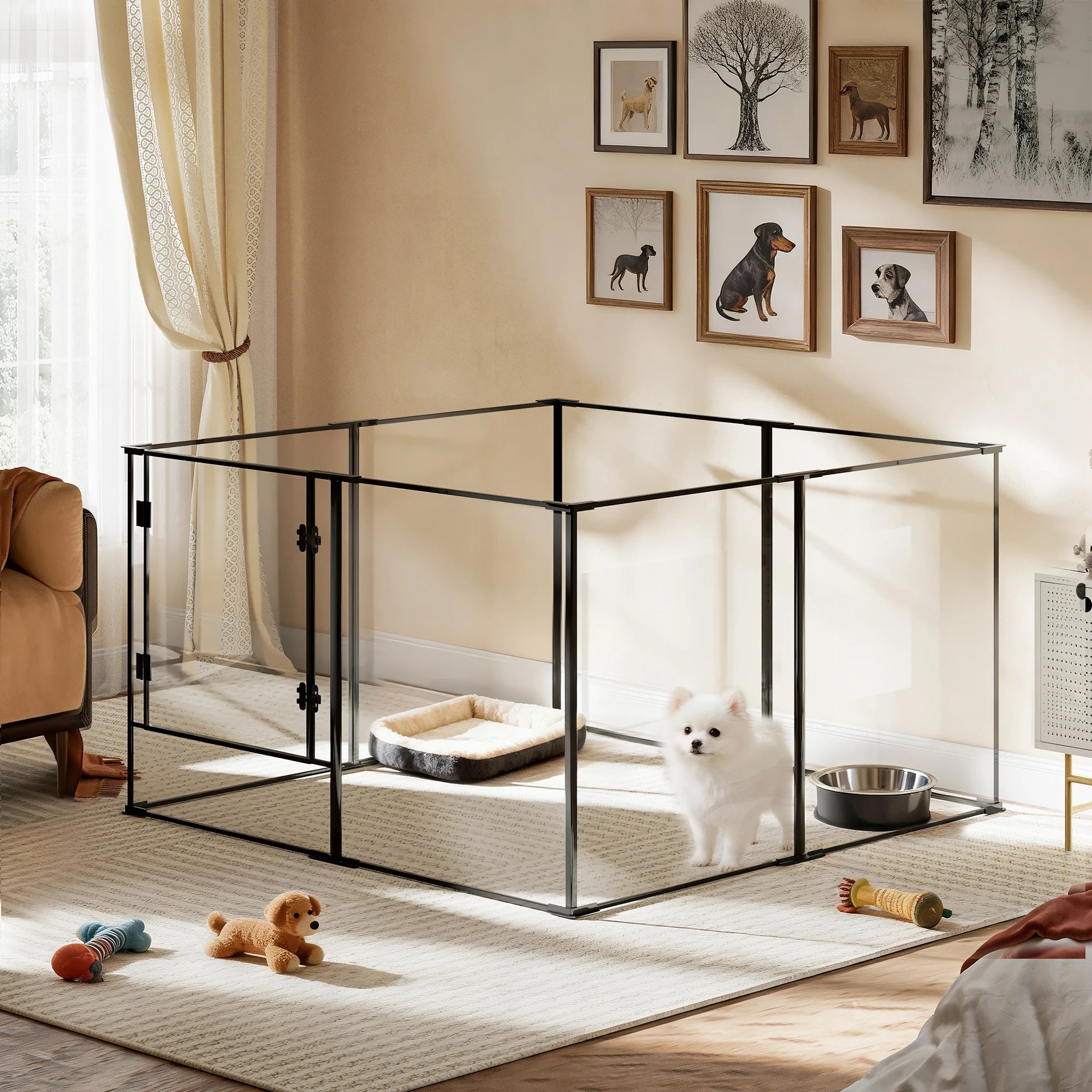 Designer indoor pet park – Safety, transparency &amp; elegance