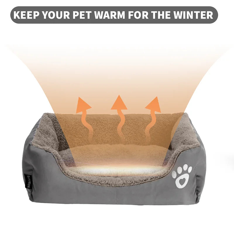 Large Square Plush Dog/Cat Basket