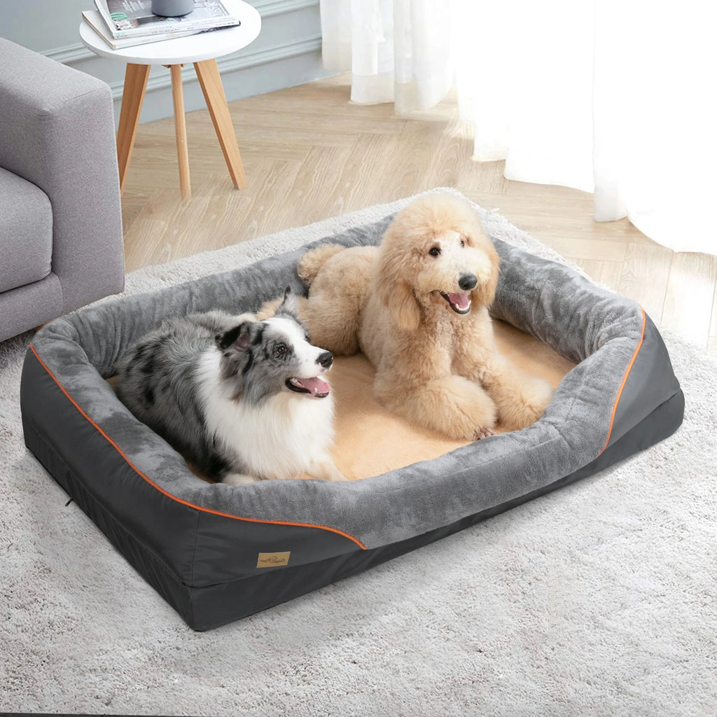 Large fleece dog bed, anti-allergy waterproof