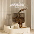 Automatic dispenser for water, food, cat, and dog fountains