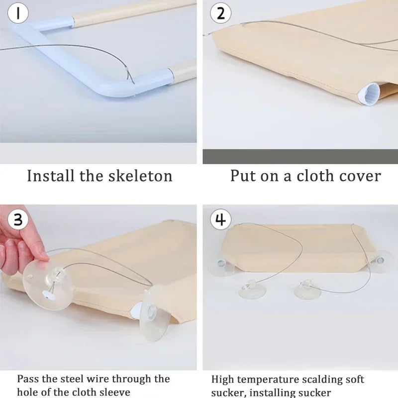 Hängende Katzenfensterhängematte mit 20 kg Tragkraft, sonnig