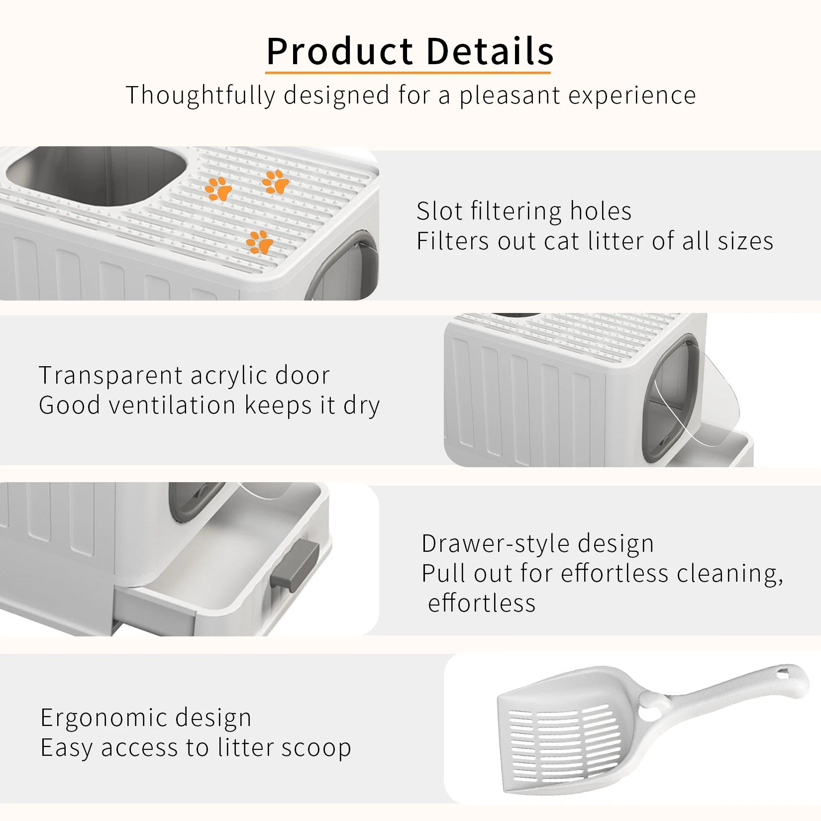 Katzentoilette XL mit hoher geschlossener Eingangsöffnung, spritzwassergeschützt