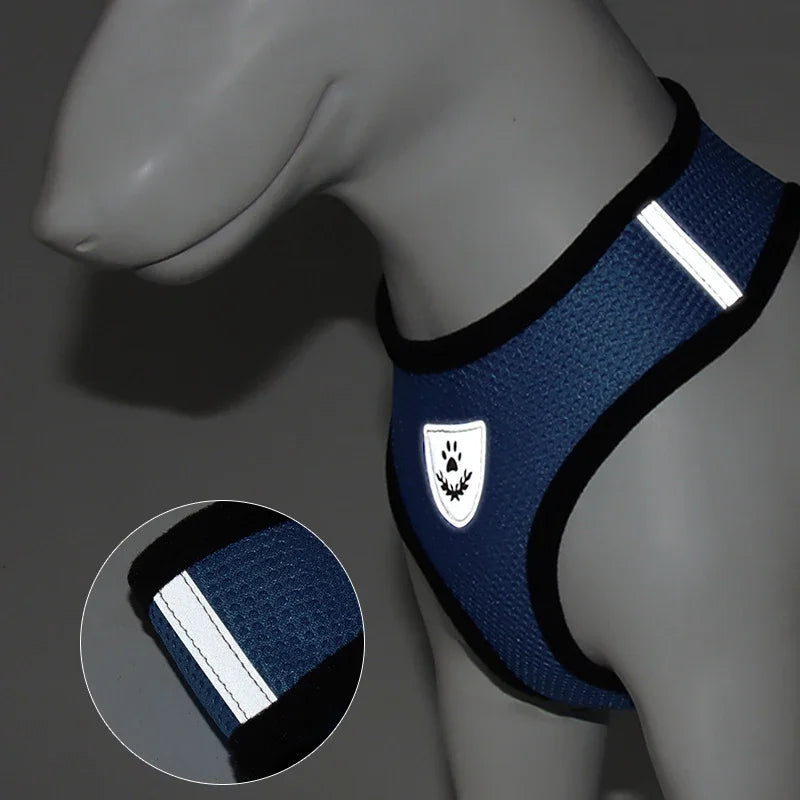 Harnais Weste Chat Chien Maille réglable Laisse 