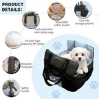 Secure car seat for dogs ≤10 kg with travel bag 