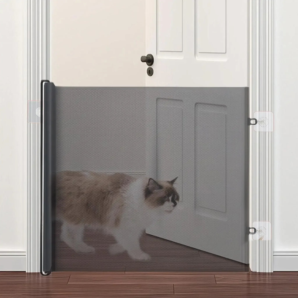 Retractable safety gate for dogs &amp; cats